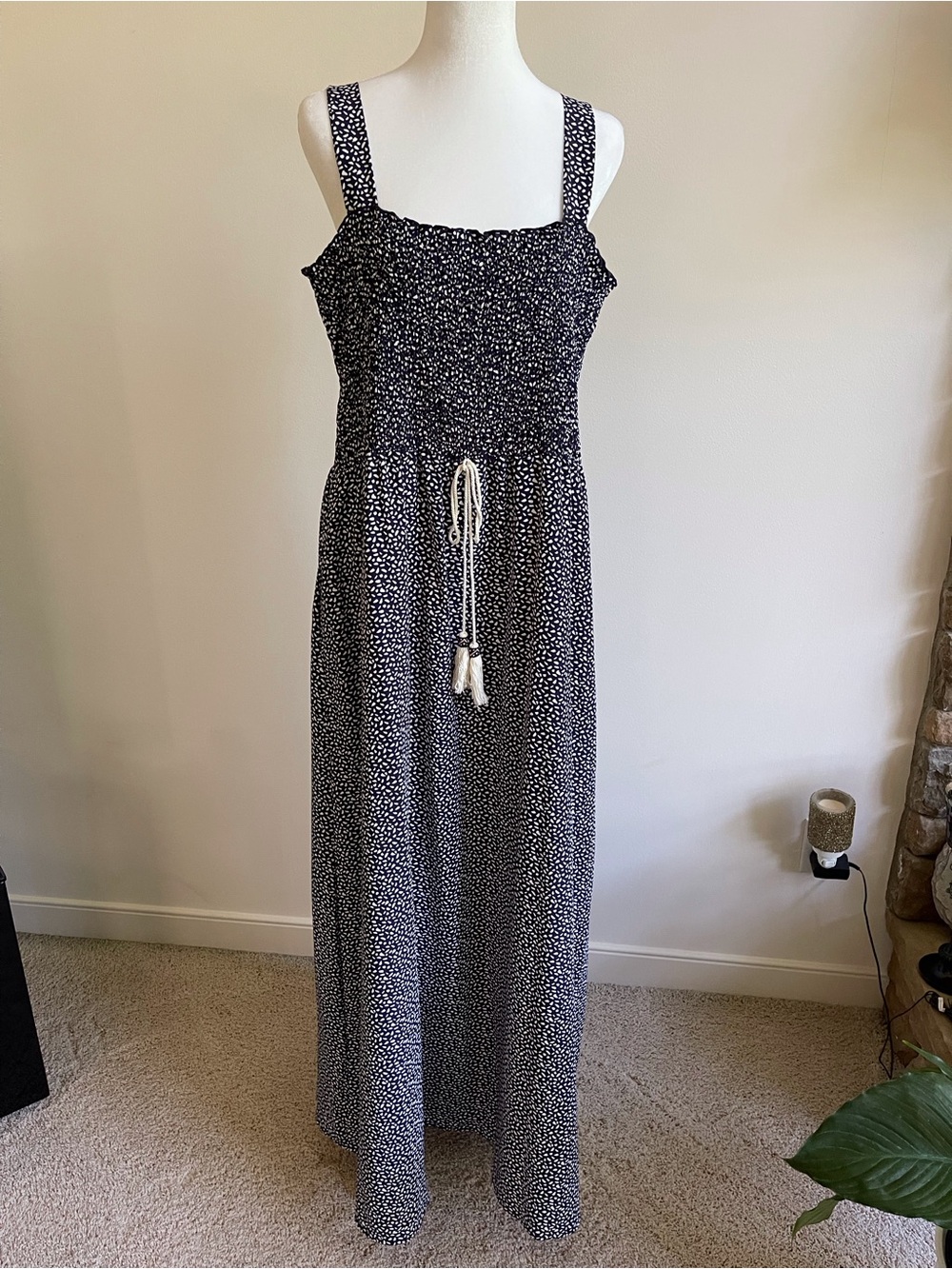 NWOT West Kei smocked bodice maxi dress